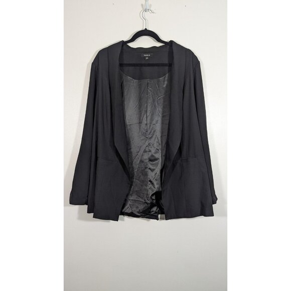 Torrid Black Blazer Women’s Size 2 Open Front Plus Size Lightweight Work Jacket - Picture 1 of 12